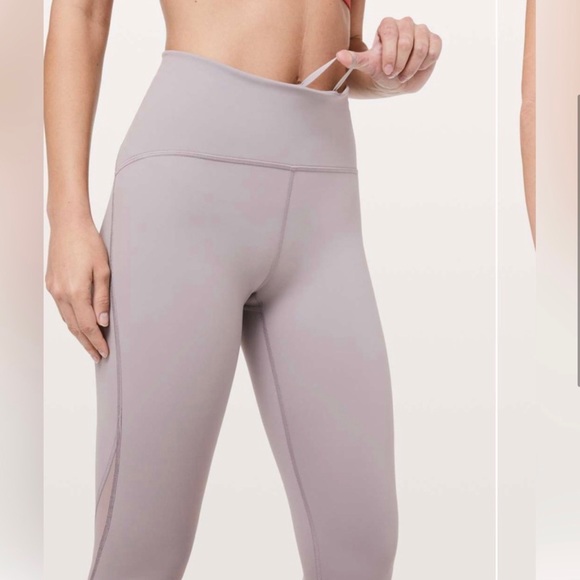 Lululemon High Waisted Light Purple Train Times Leggings 24” ( size 0 ) - Picture 3 of 12